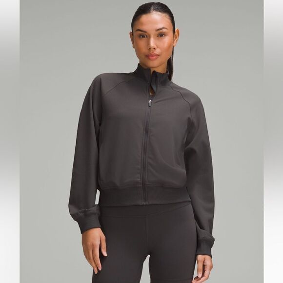 🌟NEW🌟Lululemon🌟Wunder Train Track Jacket Twill Graphite Grey - Picture 1 of 4